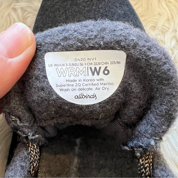 Allbirds Dark Gray Merino Wool Runners Women’s Size 6 - Picture 6 of 7
